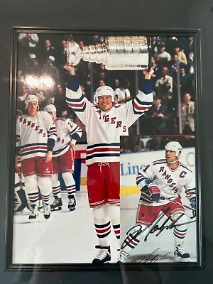 Mark Messier 1994 Stanley Cup 8x10 Pic With Autographed Insert Framed Pic • $140