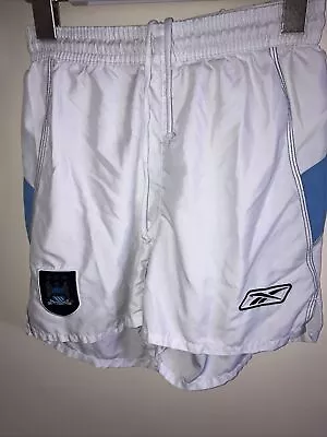 White Manchester City Football Shorts Junior Size Small By Reebok • £2.99