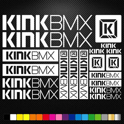 Fits Kink BMX Vinyl Decal Stickers Sheet Bike Frame Cycles Cycling Bicycle • $19.95