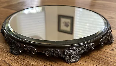 Antique Footed Beveled Plateau Mirror • $175