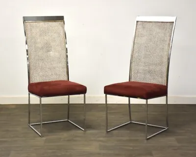 Milo Baughman For Thayer Coggin Chrome Dining Chairs Mid Century Modern • $1000