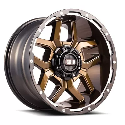 Grid Wheels GD07 BLK Lip Gloss Bronze 17X9 Size One Piece Cast Wheels 717955R1 • $310.05