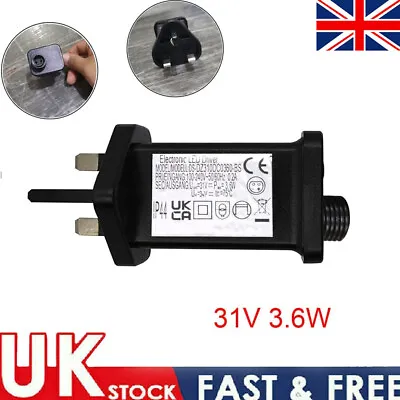£5.89 • Buy UK 31V 3.6W Power Supply Adapter Transformer For Christmas LED Fairy Light IP44~