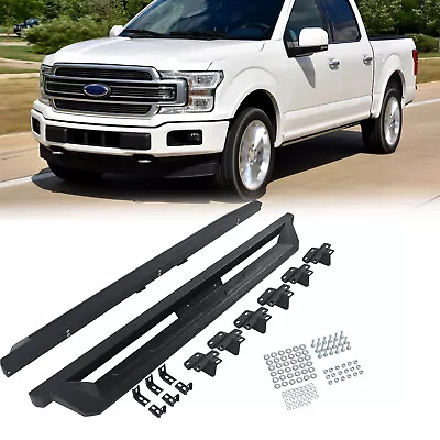 Side Step Nerf Bars Running Boards For 2015-2023 Ford F-150 Super Duty Crew Cab • $81.31