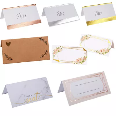 £4.95 • Buy 25 Table Place Name Cards - Plain For Wedding, Dinner Parties, Birthday Party