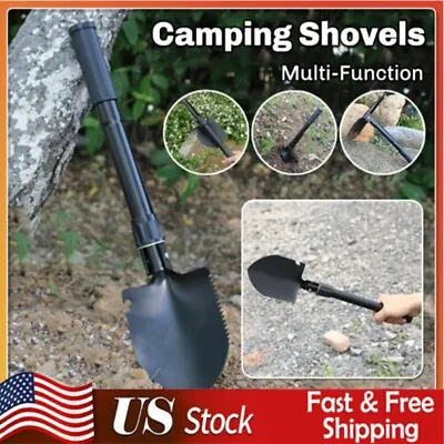 Folding Military Shovel Survival Spade Emergency Garden Camping Outdoor Tool • $10.63