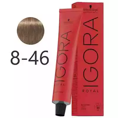 SCHWARZKOPF PROFESSIONAL IGORA ROYAL LIGHT BLONDE BEIGE CHOCOLATE 8-46 60g • $25.95