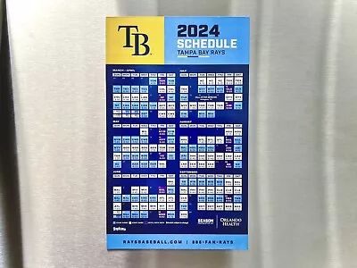 Tampa Bay Rays 2024 Schedule Magnet • $7