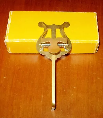 Vintage Marching Band Sheet Metal Music Note Holder W Box Instrument Accessory • $29.99