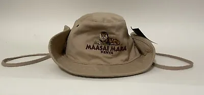 NEW Safari Hat Tan Snap Button Sides Bucket Boonie Made In Kenya Cotton • $14.99