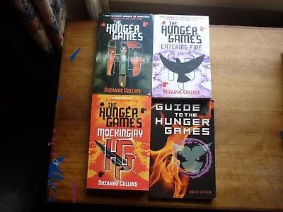 Suzanne Collins The Hunger Games Trilogy Plus Guide 4 Paperbacks Free Shipping • $40