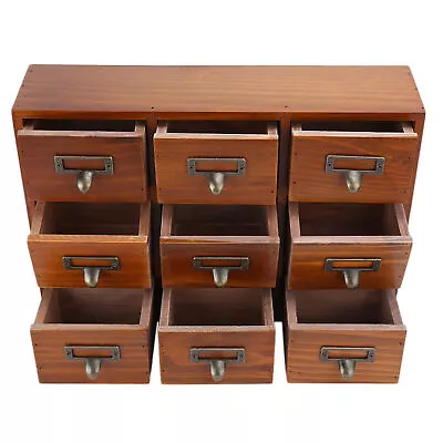 Vintage Drawer Multi Layer Wooden Desktop Storage Box Antique Jewelry Box Bi BOO • $80.56