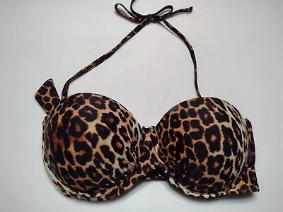 Apollo Bikini Top XL Underwire Leopard Animal Padded Swim Swimsuit Swimwear S3 • $7.98