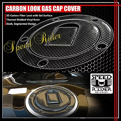 For 04-05 Ninja Zx-10r/6r/9r Carbon Fiber Look Gas Tank Fuel Cap Cover Protector • $13.98