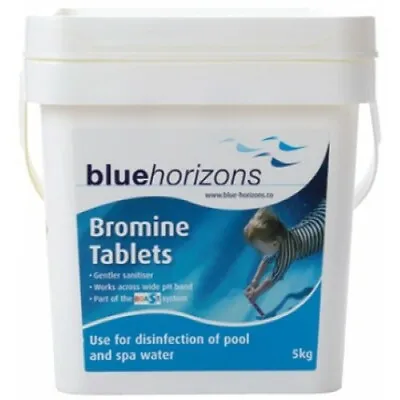 £74.45 • Buy Blue Horizons 5kg Bromine Tablets For Hot Tub Spa Swimming Pool Chemicals