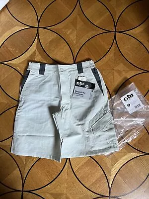 $60 • Buy Gill Performance Sailing Shorts Fishing Boating Outdoor Style1644 Silver SM