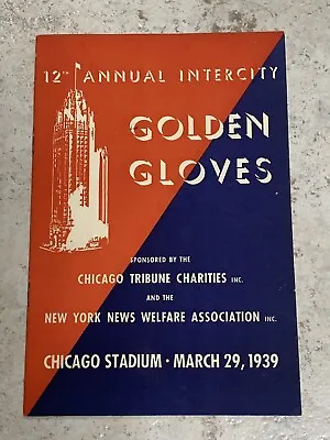 Rare Original 1939 Sugar Ray Robinson  Golden Gloves On-site Boxing Program Nice • $1999.99