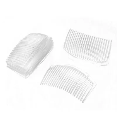 Clear Side Comb In Strong Plastic Pack Of 4/2 Hair Comb 7.5cm Long Approximately • £3.19