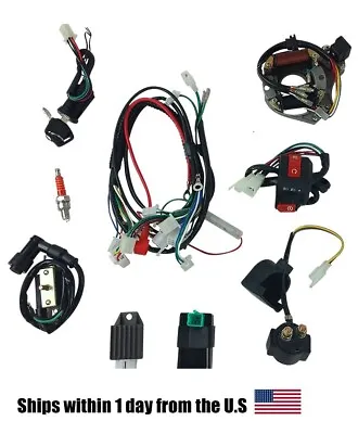 Cdi Wire Harness Stator Assembly Wiring Fit Atv Electric Quad 70 90 110cc 125cc • $30.50