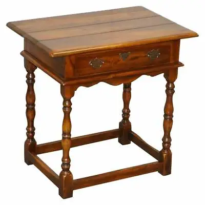 Luxury Large Theodore Alexander Mahogany Side Table With Single Drawer Campaign • $839.26