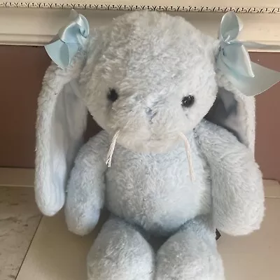 BEARINGTON COLLECTION BUNNY RABBIT 14” Inches PLUSH BLUE RIBBON LONG EARS • $12.95