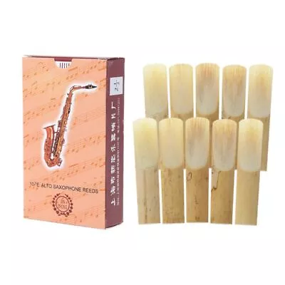 10Pcs Sax Reed 2.0 2.5 3.0 Strength Saxophone Reeds Musical Instrument Accessory • $18.91