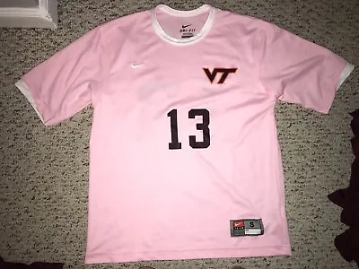 Nike Virginia Tech Hokies #13 Pink Womens Game Worn Soccer Jersey *S* • $9