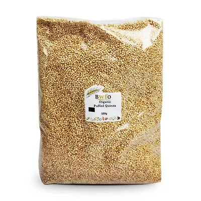 Organic Puffed Quinoa 500g | BWFO | Free UK Mainland P&P • £11.98