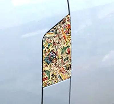 VW T5 Fuel Flap Wrap Vintage Colour Comic Book Sticker Bomb Sticker Bomb  • $6.15