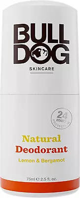 £4.48 • Buy BULLDOG Skincare - Lemon & Bergamot Roll-On Natural Deodorant For Men, 75ml