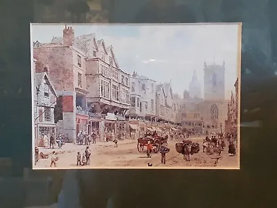 Vintage Framed Postcard Of Chester Street By Louise Rayner  • £5