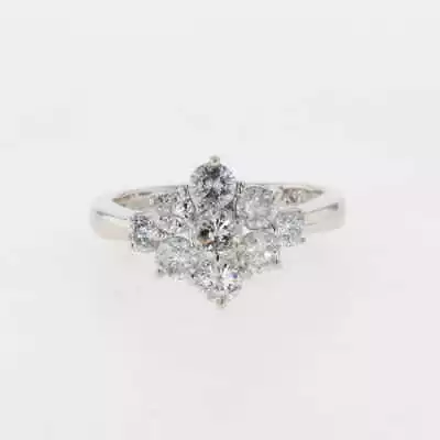 Melee Dia Design Ring Platinum Ring Ring Pt900 Diamond Women • $1047.94