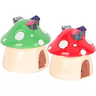 Mini Mushroom House Miniature Fairy Garden Accessories (2pcs) • £7.18