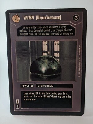 $1 • Buy 1995 Decipher Star Wars CCG Premiere Edition LIN-V8M Dark Side BB Unplayed 