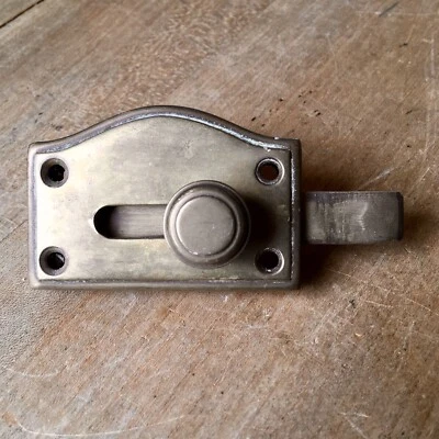 $56.34 • Buy Vintage Brass Toilet Door Lock Vacant Engaged Antique Latch Old - PARTS