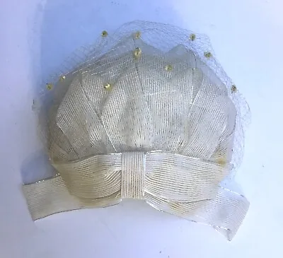 Gorgeous Vintage Ladies United Hatters Union Made Netting Leaves Bow 1940’s • $249