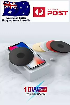 $5.35 • Buy AU 10W Qi Wireless Fast Charger Charging Receiver Coloured IPhone, Galaxy, Nexus