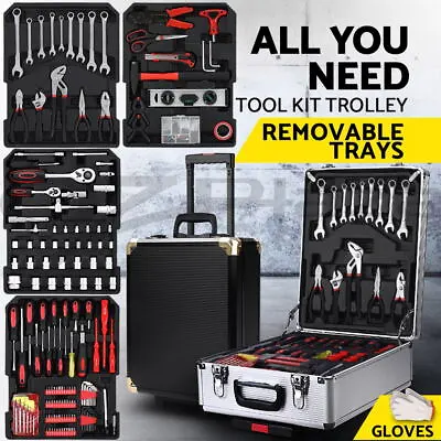 Giantz 786/816pcs Tool Box Kit Wheels Trolley Case Portable Set Toolbox Toolkit • $139.95