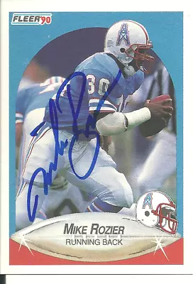 Mike Rozier Houston Oilers/ Nebraska/ Heisman Personally Autographed Card  • $5.95