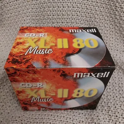 MAXELL CD-R XL-II 80 Music Audio CD-R DISCS NEW & SEALED IN JEWEL CASES X 10 • £9.99