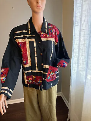 Women's Vintage Yak Magic Made In Nepal Shacket Large Button-up GUC • $14.95