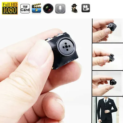 HD 1080P Button Shirt Built-in Battery Micro Smallest Body Mini Camera Recorder • $23.99