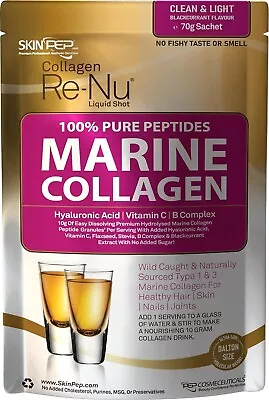 Premium Hydrolysed Marine Collagen Peptide Powder + VIT C B Complex Hyaluronic • £17.09