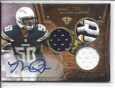 2013 Topps Triple Threads Rookie Manti Te'o Patch Jersey Auto Autograph RC /70 • $17.95