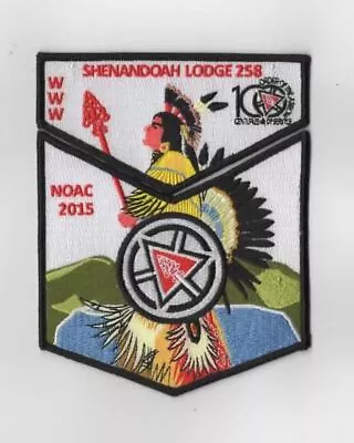 OA Shenandoah Lodge 258 2015 NOAC Flap Set BLK Bdr. SWJAC 763 VA [KY-1442] • $15.95