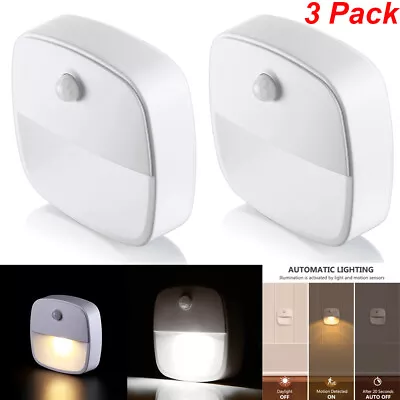 Stick-On Motion Sensor Lights Stairs Cordless Lamp Kitchen Wall LED Night Lights • £12.47