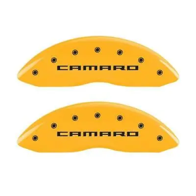 MGP 14033SCA5YL Rear Gen 5/Camaro Yellow Finis & Caliper Covers Engraved Front 4 • $299