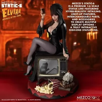 1/6 Elvira Mistress Of The Dark Static-6 Statue Mezco Great Statue • $456.03