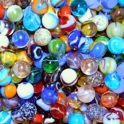 Mega Marbles Bag Of 25 New 5/8  (16mm) Mix Glass Marbles • $6.75