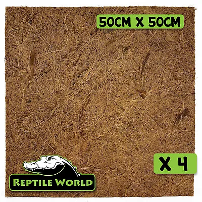 £19.99 • Buy Reptile World Coco Background 50cm X 50cm - 4pk Natural Reptile, Terrarium Decor